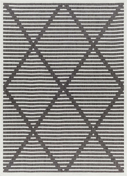 Anah 3D Black Outdoor Rug - Quahog Bay Bedding