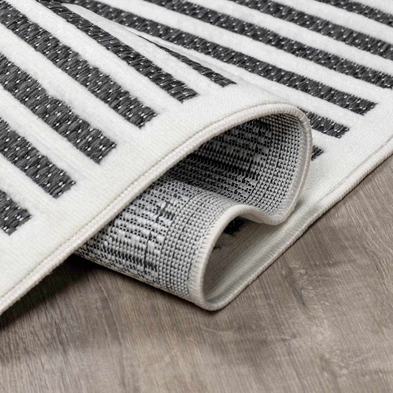 Anah 3D Black Outdoor Rug - Quahog Bay Bedding