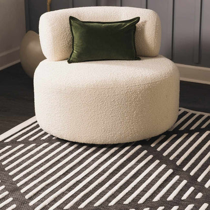 Anah 3D Black Outdoor Rug - Quahog Bay Bedding