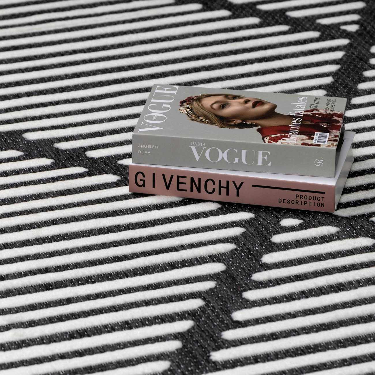 Anah 3D Black Outdoor Rug - Quahog Bay Bedding