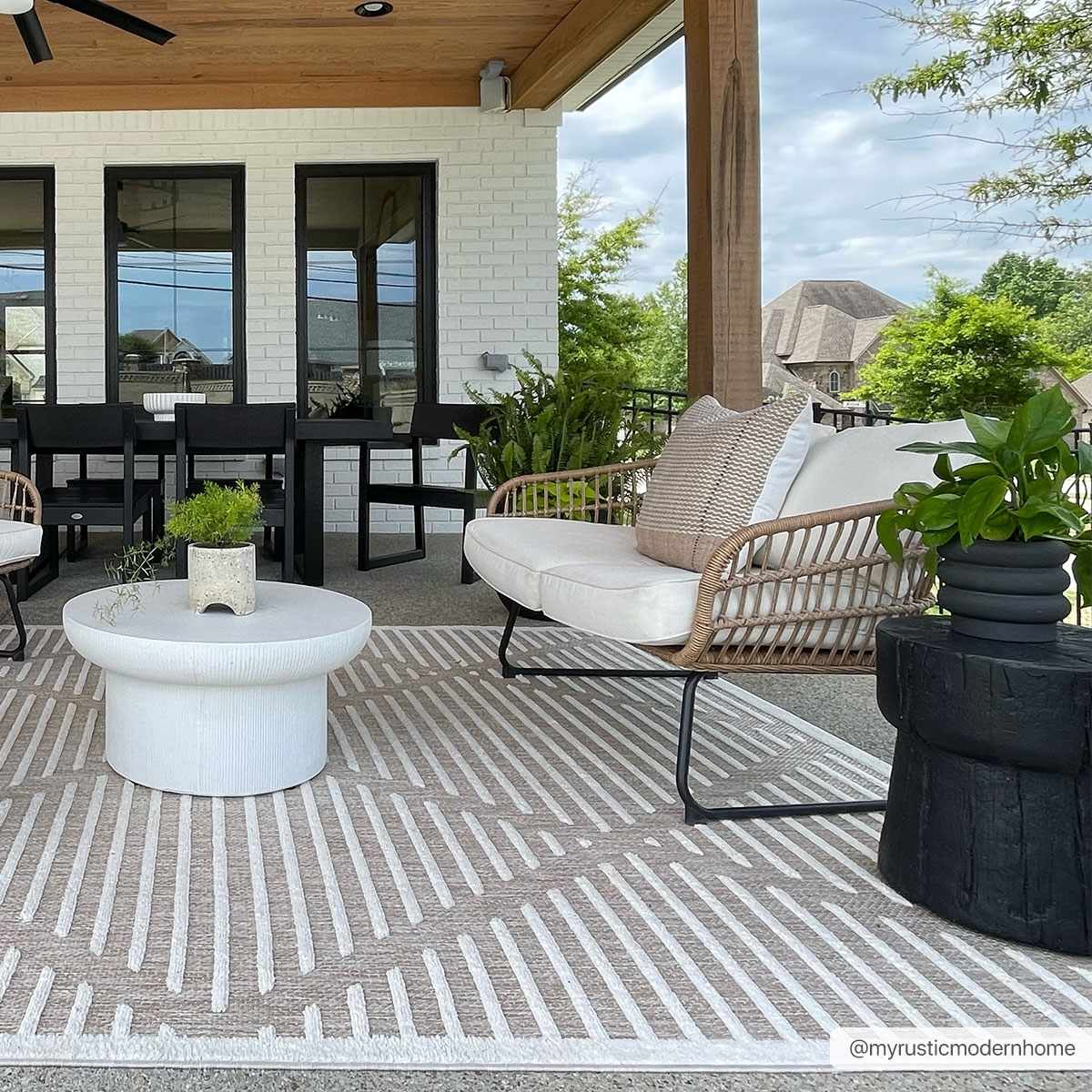 Anah Cream Outdoor Rug - Quahog Bay Bedding