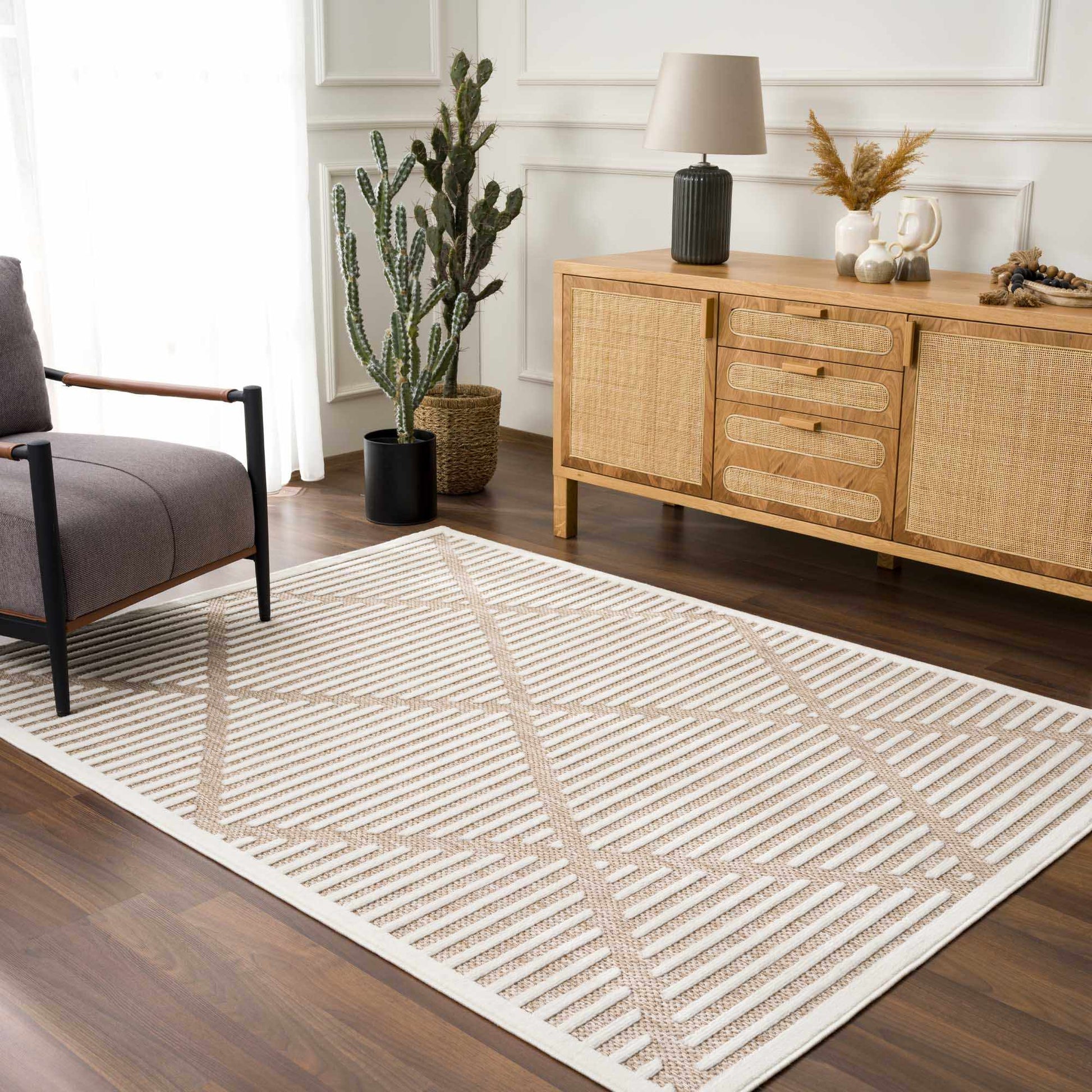 Anah Cream Outdoor Rug - Quahog Bay Bedding