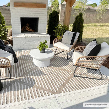 Anah Cream Outdoor Rug - Quahog Bay Bedding