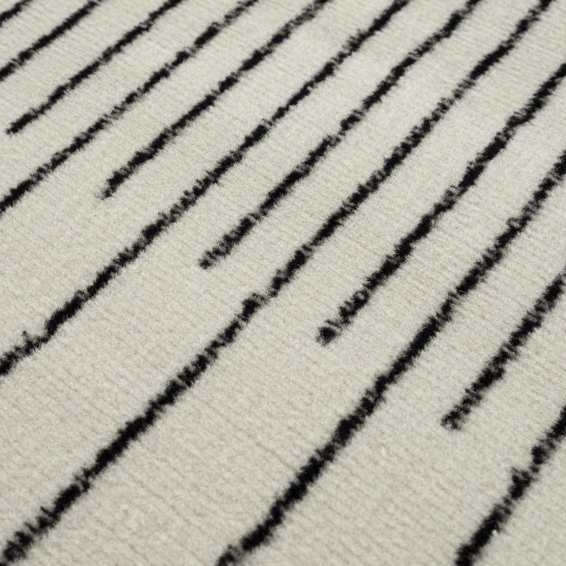 Angus Black & White Striped - Geometric Area Rug - Quahog Bay Bedding