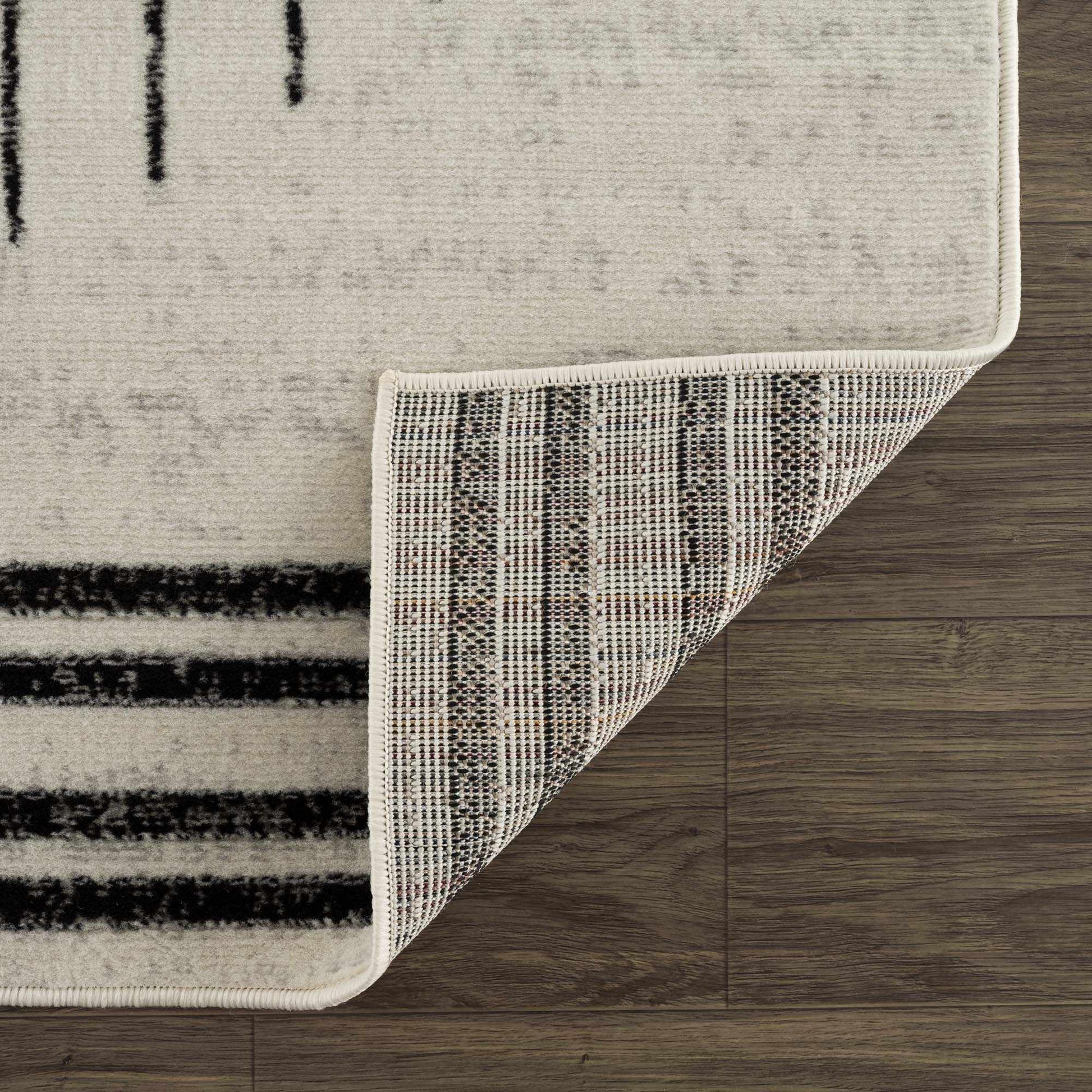 Angus Black & White Striped - Geometric Area Rug - Quahog Bay Bedding