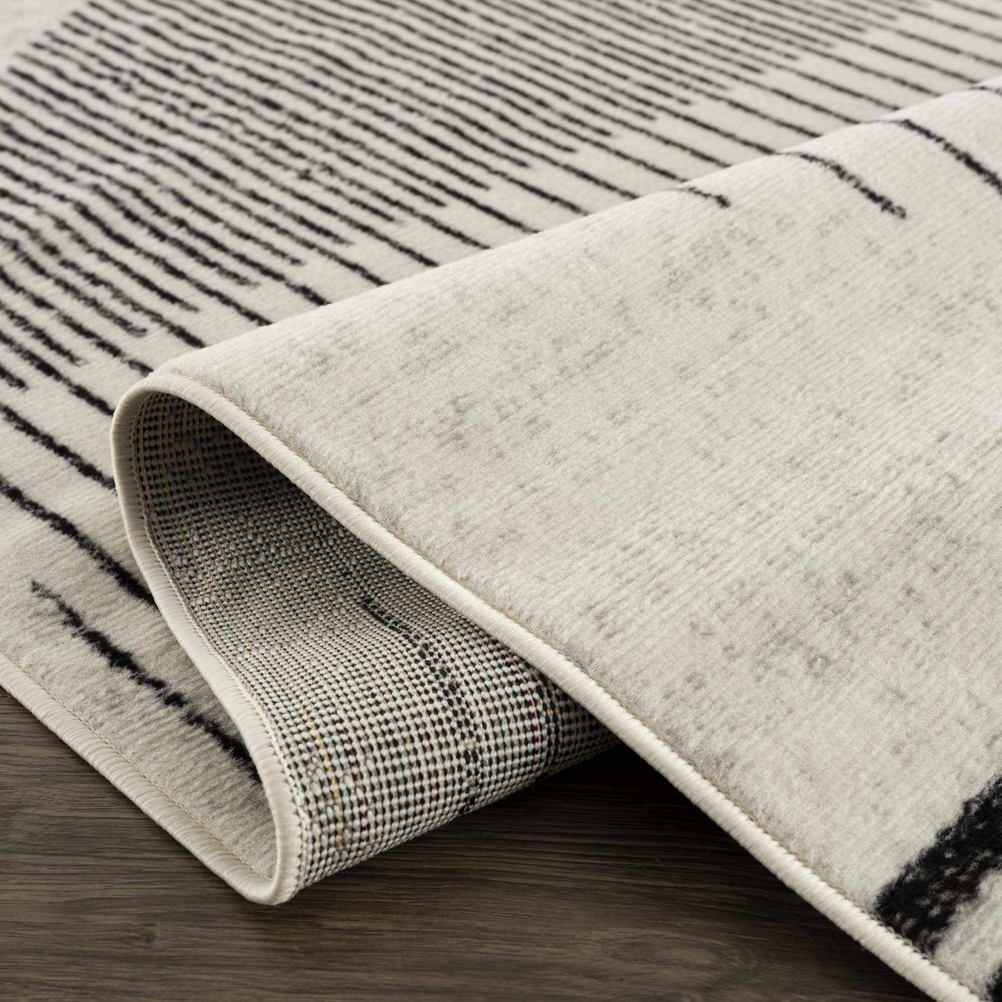 Angus Black & White Striped - Geometric Area Rug - Quahog Bay Bedding