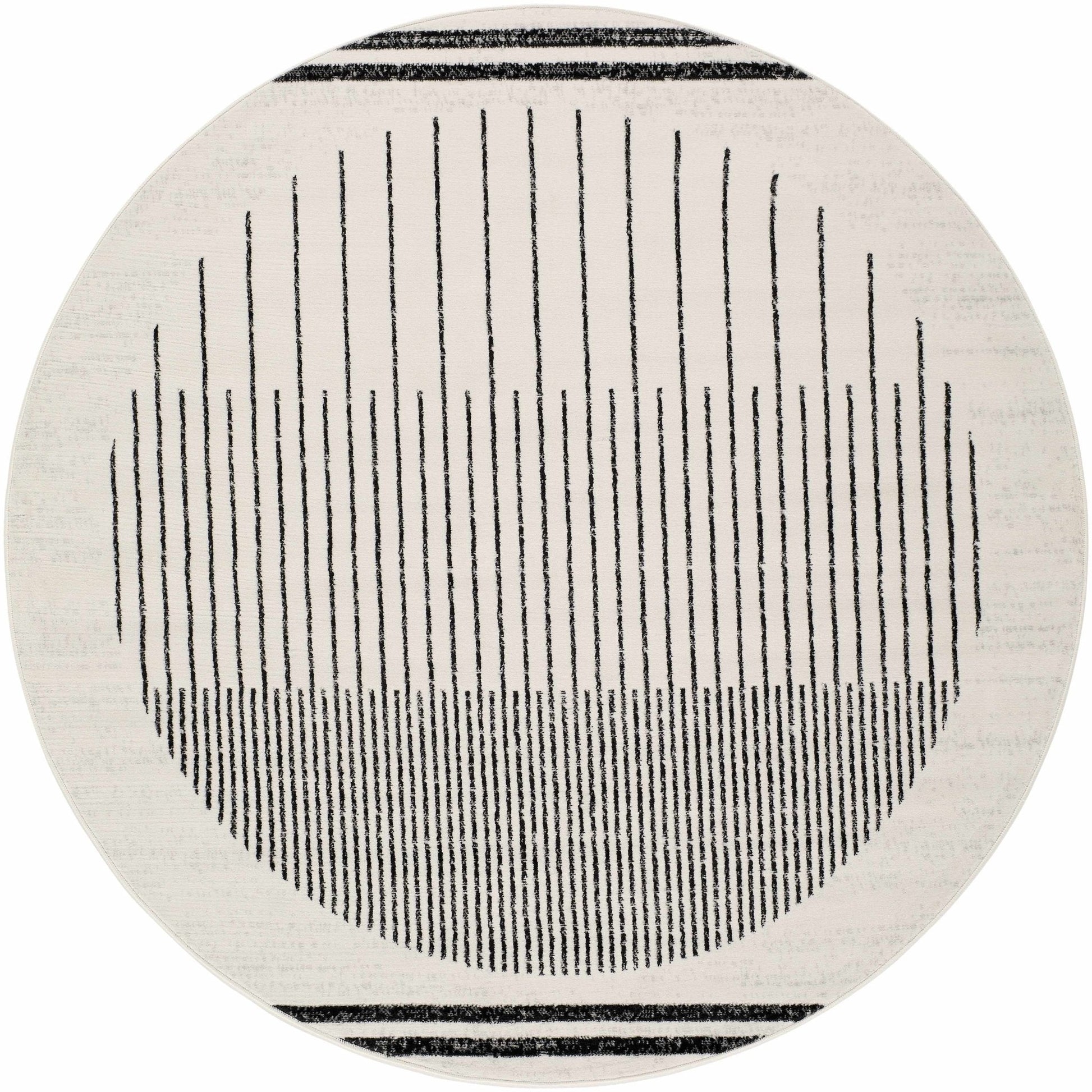 Angus Black & White Striped - Geometric Area Rug - Quahog Bay Bedding