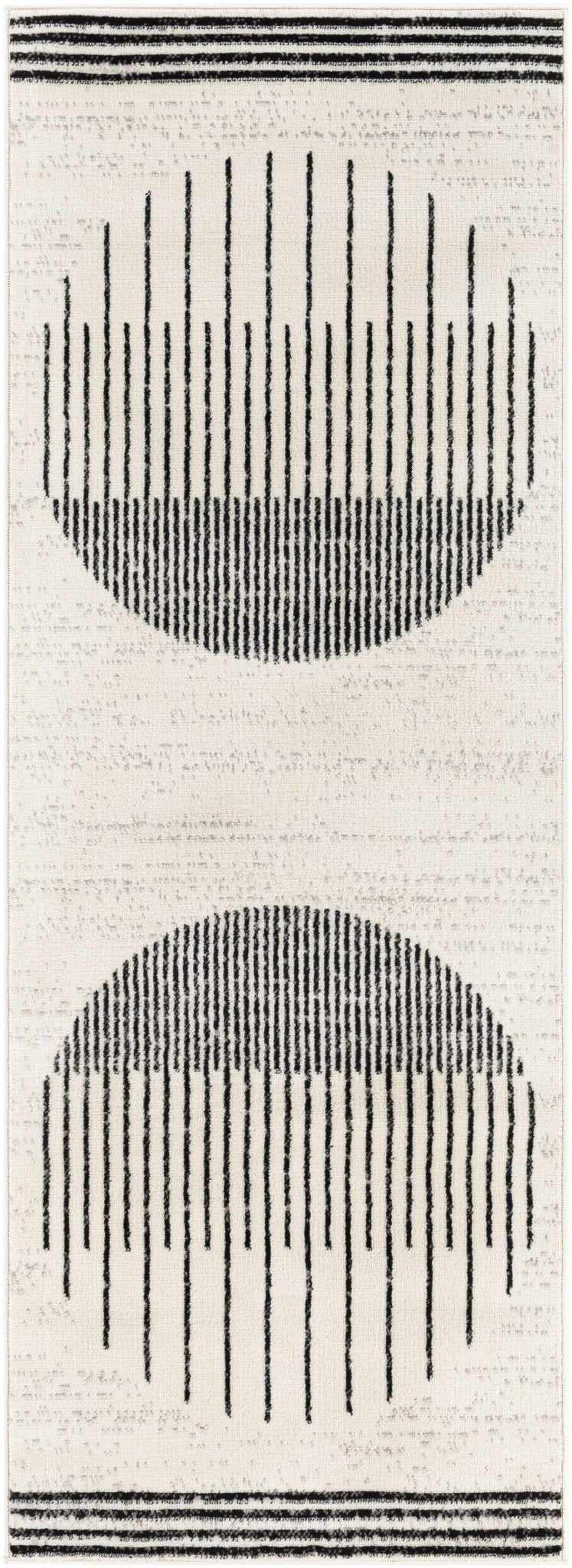 Angus Black & White Striped - Geometric Area Rug - Quahog Bay Bedding