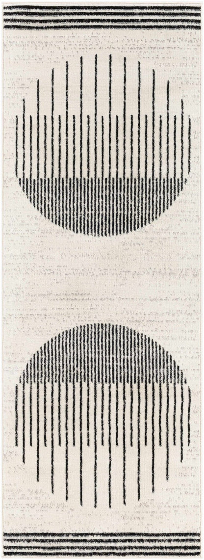 Angus Black & White Striped - Geometric Area Rug - Quahog Bay Bedding