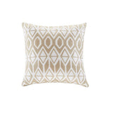 Anslee Embroidered Cotton Square Decorative Pillow - Quahog Bay Bedding