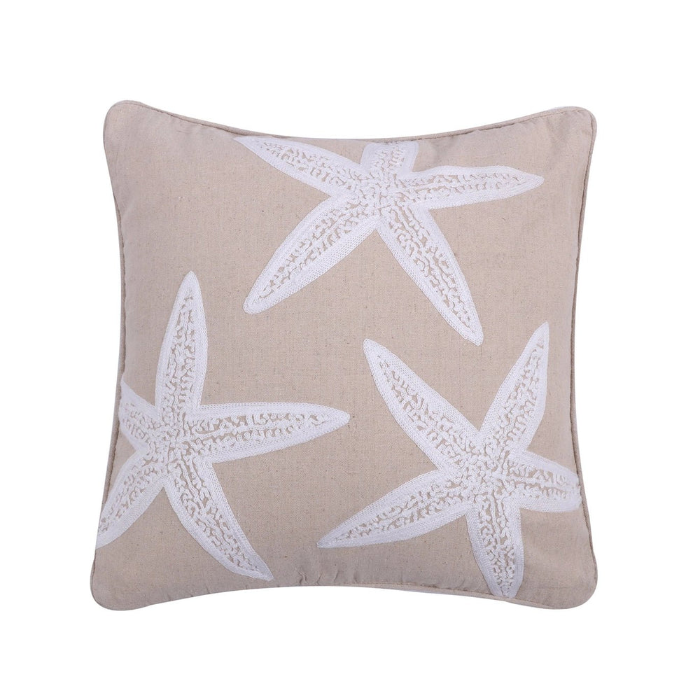 Applique Starfish Pillow - Quahog Bay Bedding