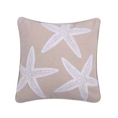 Applique Starfish Pillow - Quahog Bay Bedding