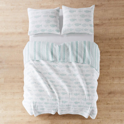Aqua Breeze Quilt Set Coastal Bedding Set - Quahog Bay Bedding