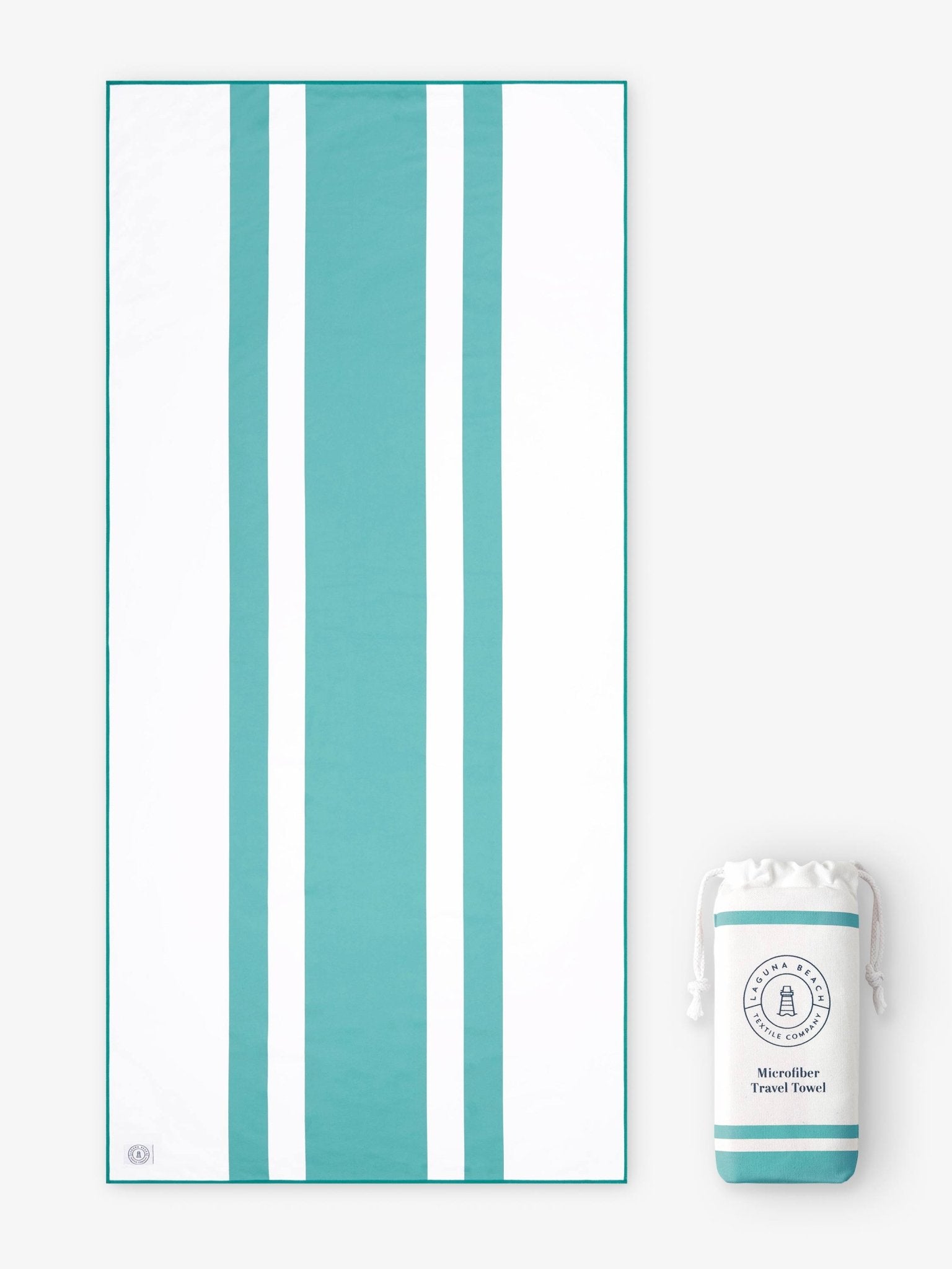Aqua Microfiber Beach Towel - Quahog Bay Bedding