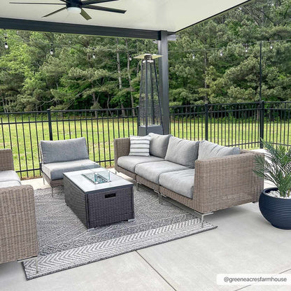 Areli Beige / Brown Outdoor Rug - Quahog Bay Bedding
