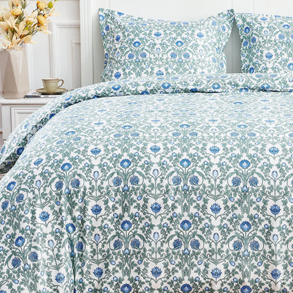 Arts & Crafts Floral Printed Duvet Set - Quahog Bay Bedding
