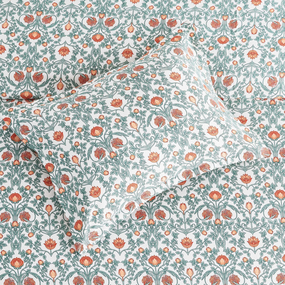 Arts & Crafts Floral Printed Duvet Set - Quahog Bay Bedding