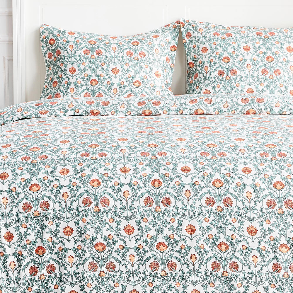 Arts & Crafts Floral Printed Duvet Set - Quahog Bay Bedding
