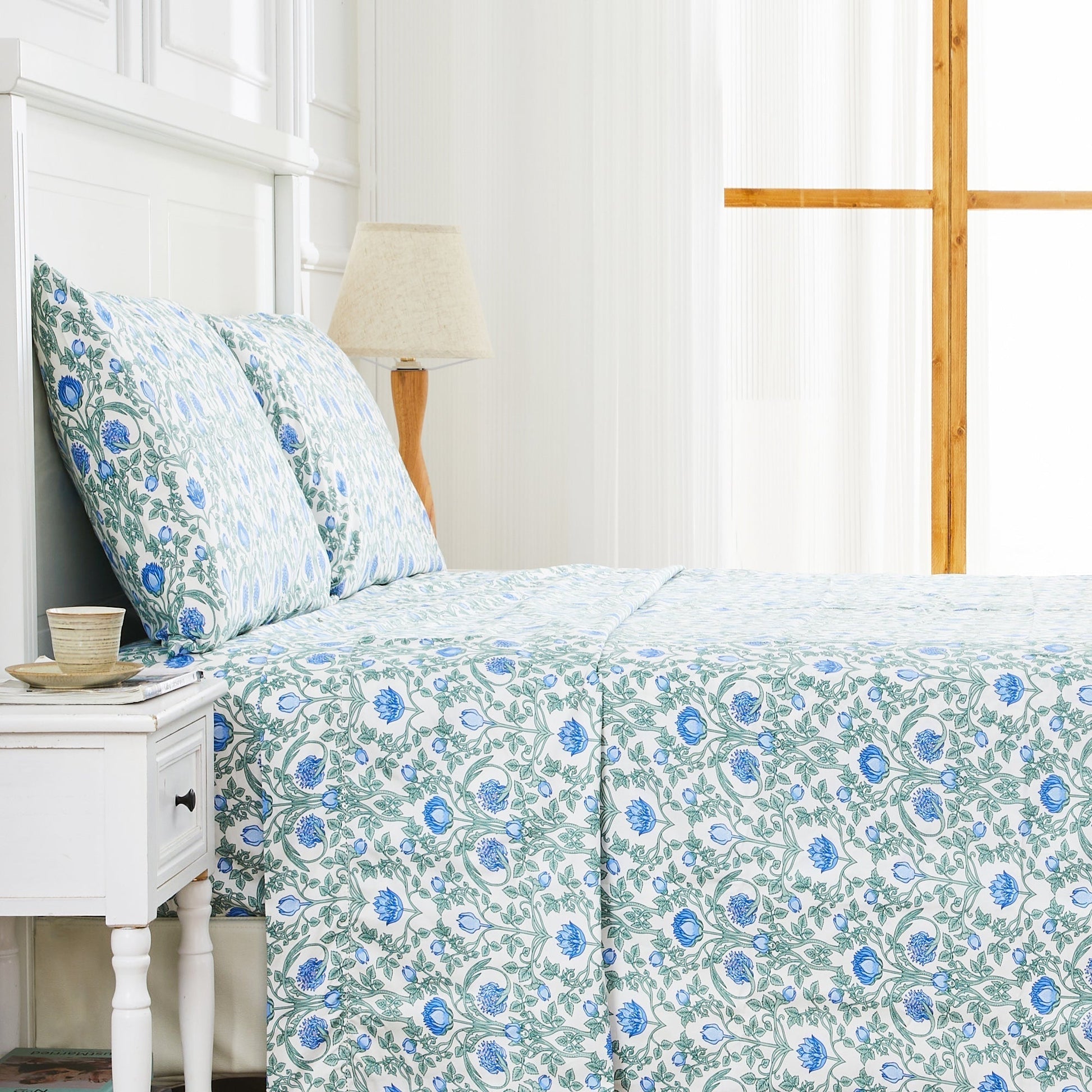 Arts & Crafts Floral Printed Pillowcase Pair - Quahog Bay Bedding