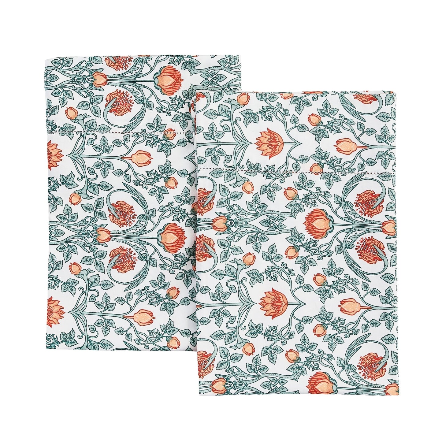 Arts & Crafts Floral Printed Pillowcase Pair - Quahog Bay Bedding