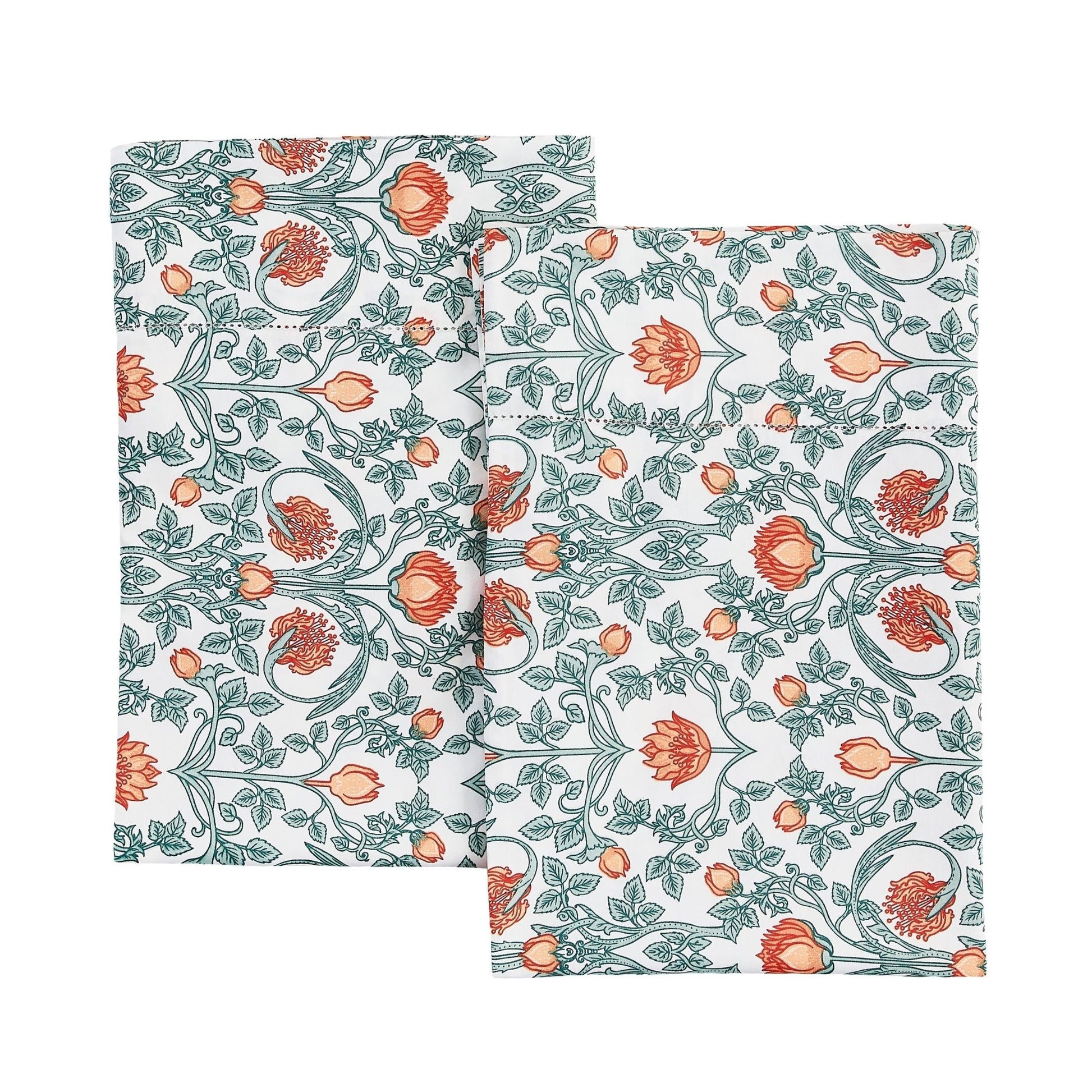Arts & Crafts Floral Printed Pillowcase Pair - Quahog Bay Bedding