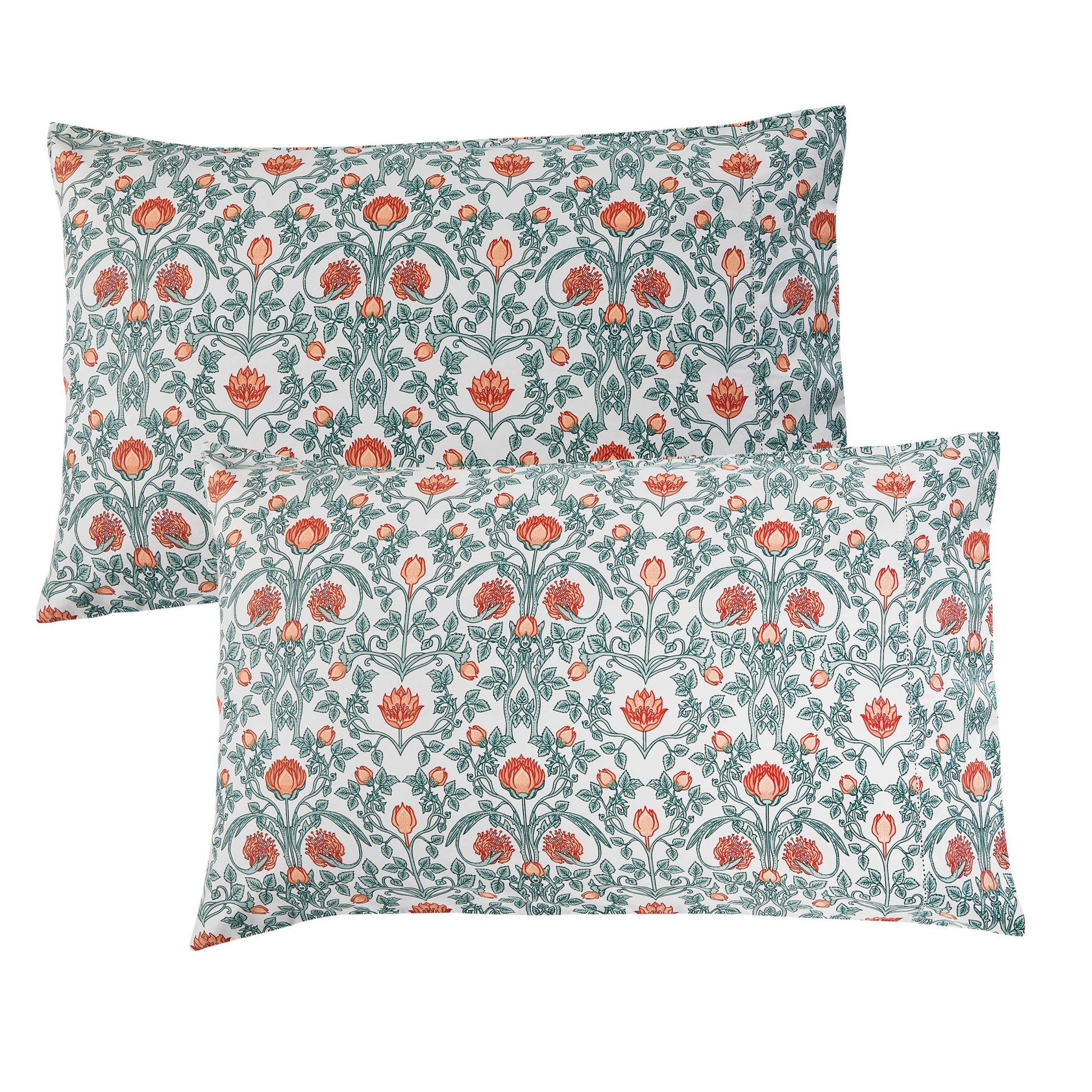 Arts & Crafts Floral Printed Pillowcase Pair - Quahog Bay Bedding