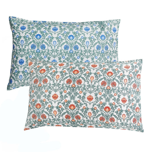 Arts & Crafts Floral Printed Pillowcase Pair - Quahog Bay Bedding