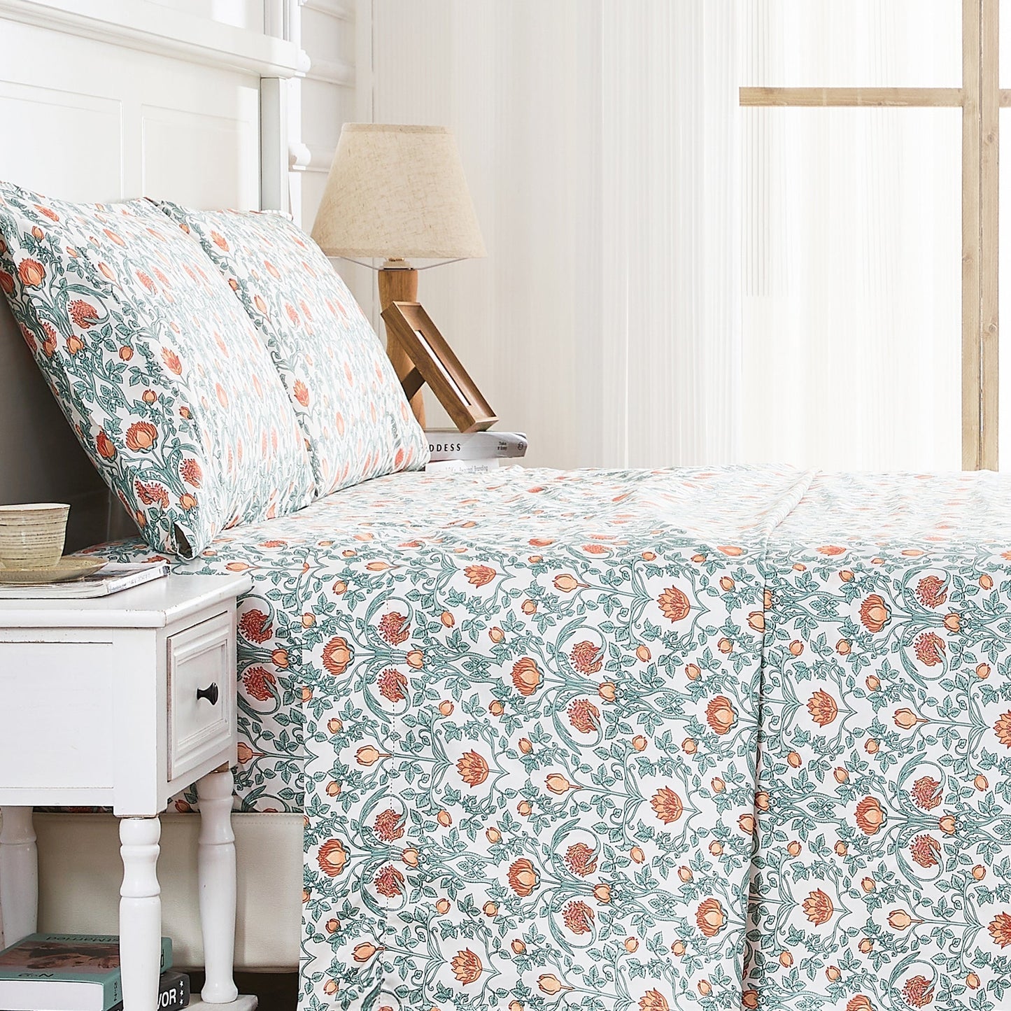 Arts & Crafts Floral Printed Pillowcase Pair - Quahog Bay Bedding