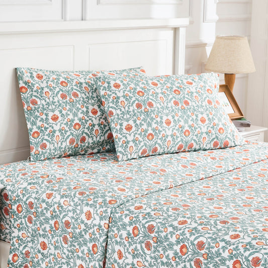 Arts & Crafts Floral Printed Sheet Set - Quahog Bay Bedding
