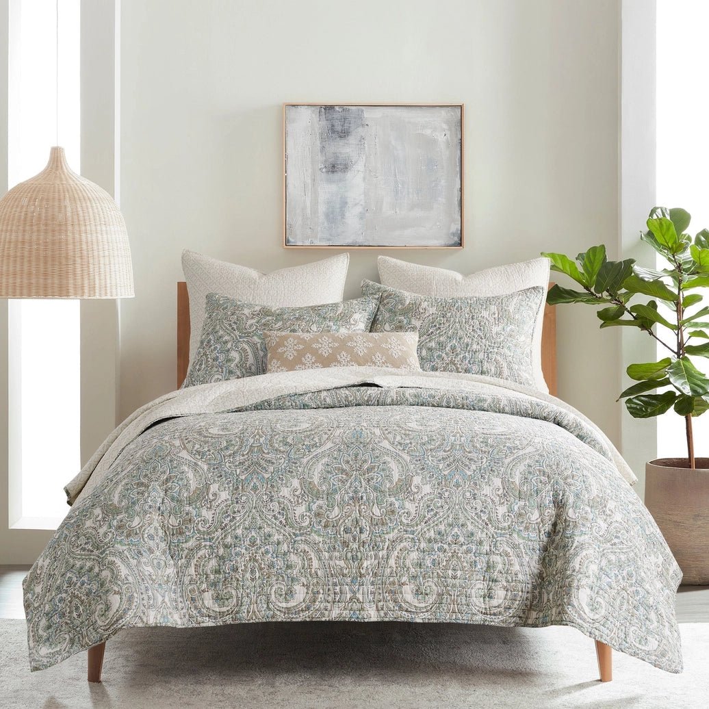 Assisi Mint Quilt Set - Quahog Bay Bedding