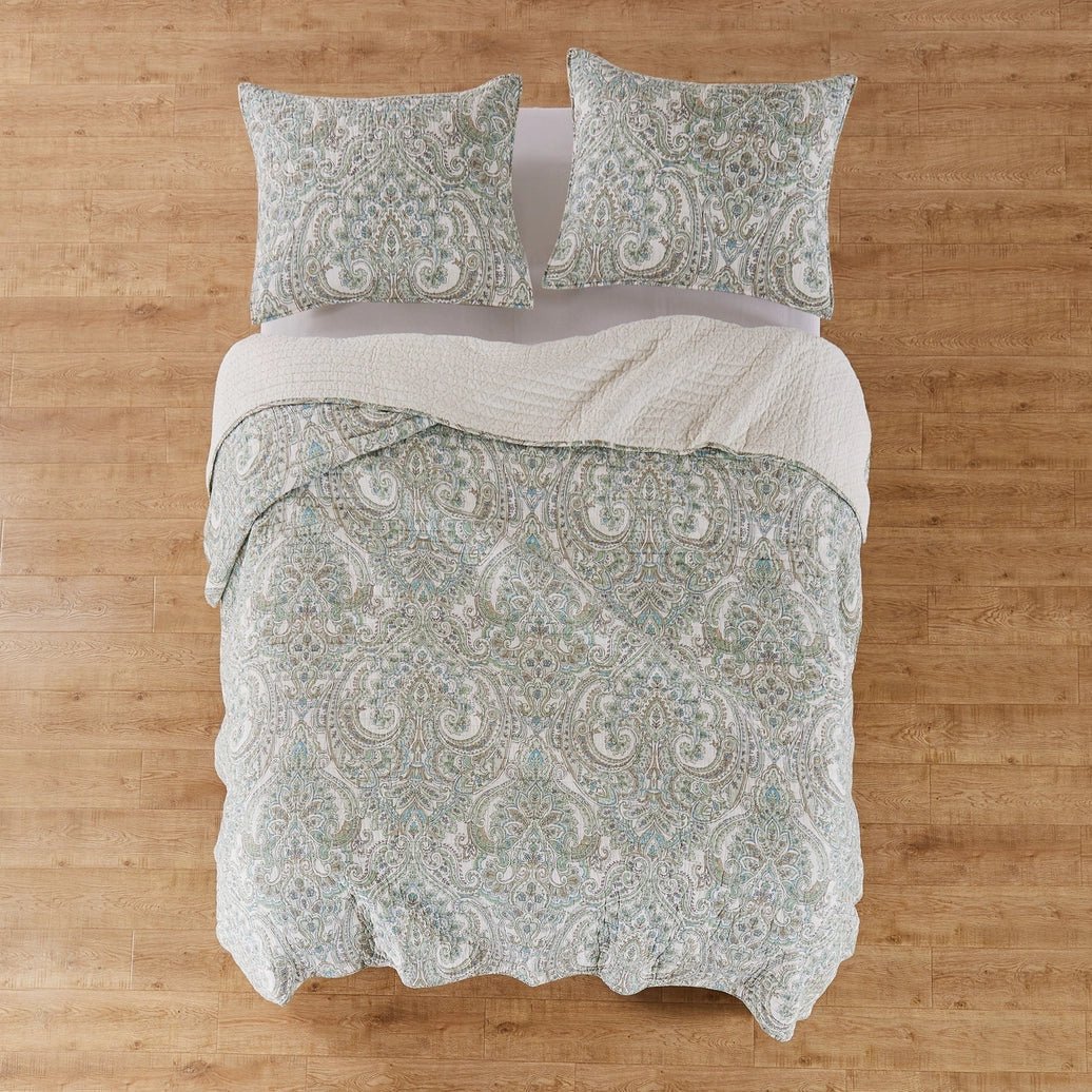 Assisi Mint Quilt Set - Quahog Bay Bedding