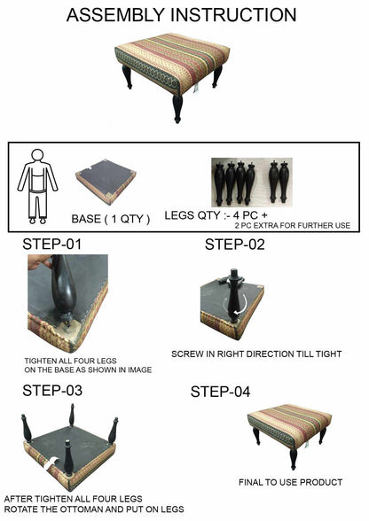 Astaffort Traditional Ottoman - Quahog Bay Bedding