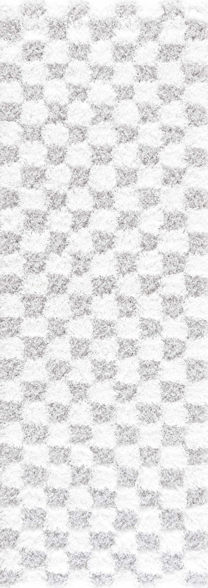 Atira Gray Checkered Area Rug - Quahog Bay Bedding