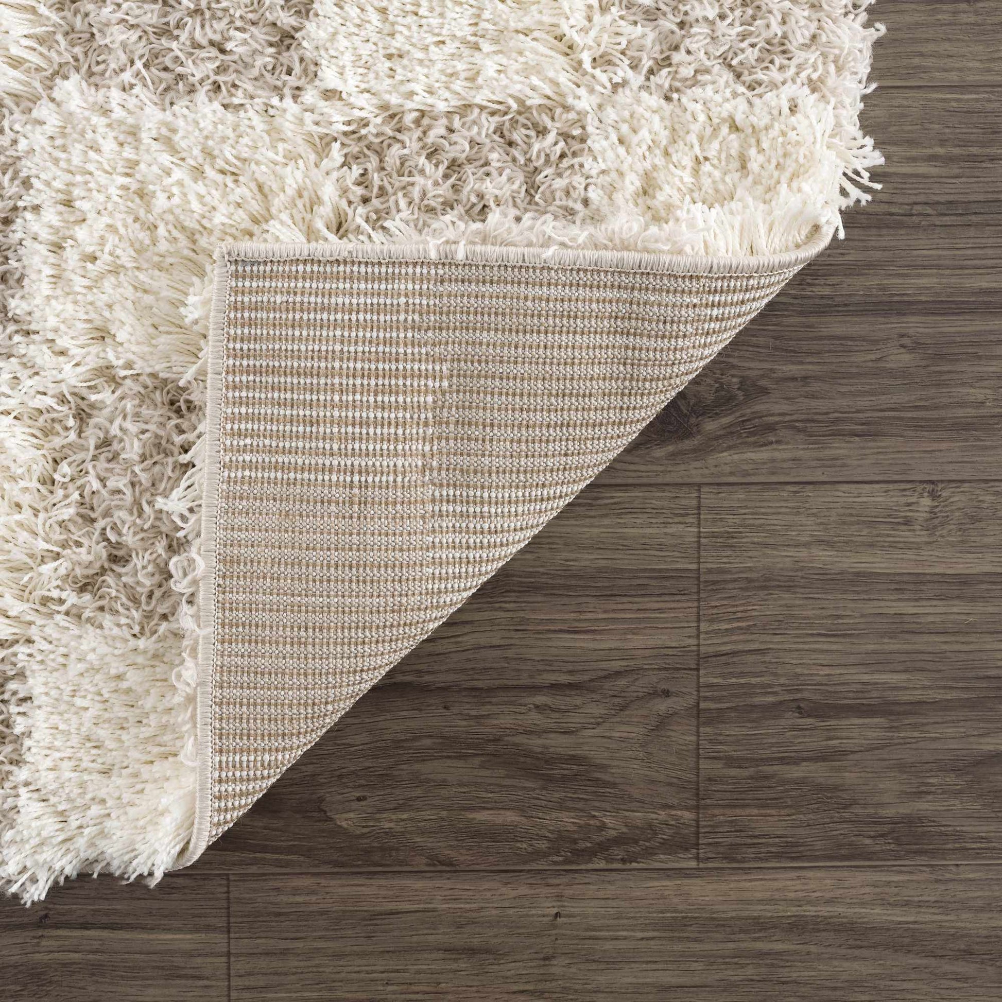 Atira Light Brown Checkered Area Rug - Quahog Bay Bedding
