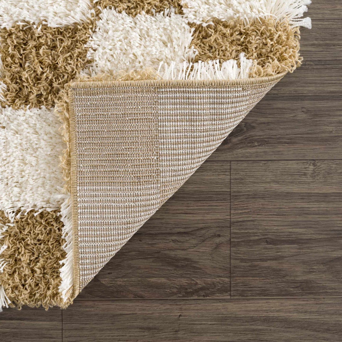Atira Mustard Checkered Area Rug - Quahog Bay Bedding