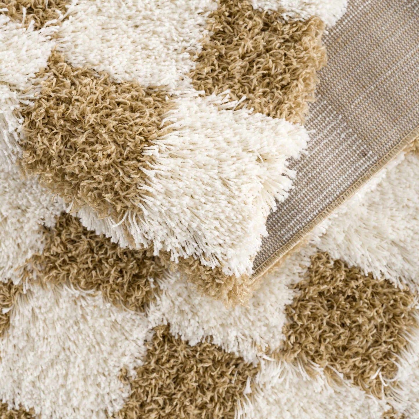 Atira Mustard Checkered Area Rug - Quahog Bay Bedding