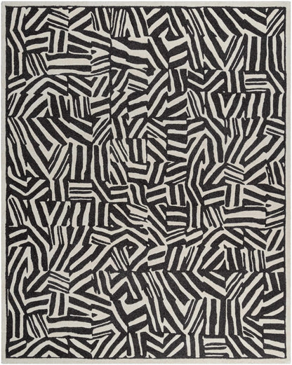 Avian Black Wool Area Rug - Quahog Bay Bedding