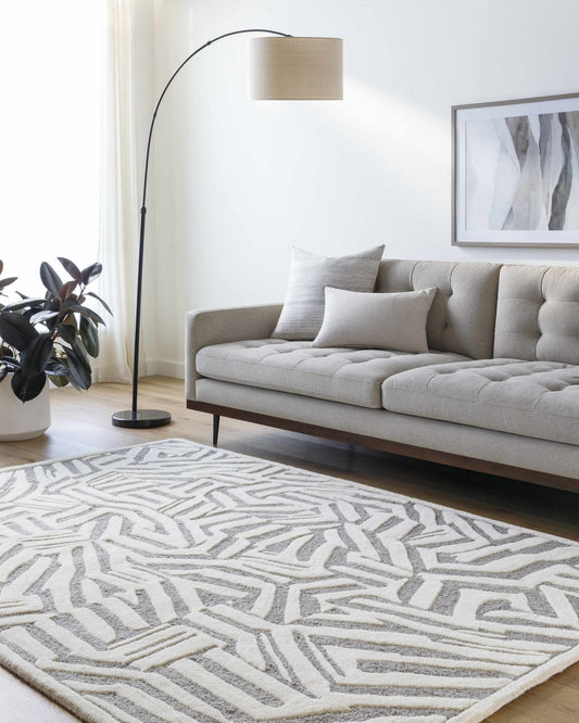 Avian Gray Wool Area Rug - Quahog Bay Bedding