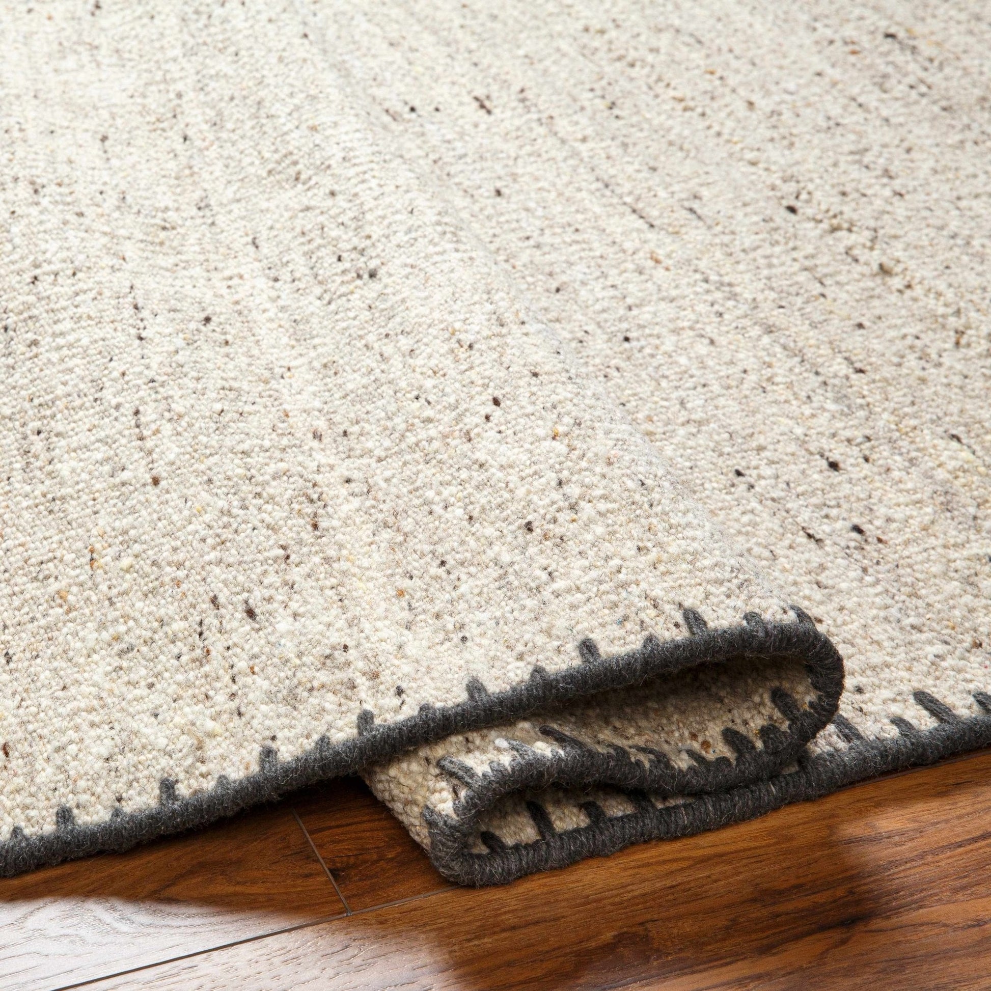 Ayumu Beige Hand Woven Wool Area Rug - Quahog Bay Bedding