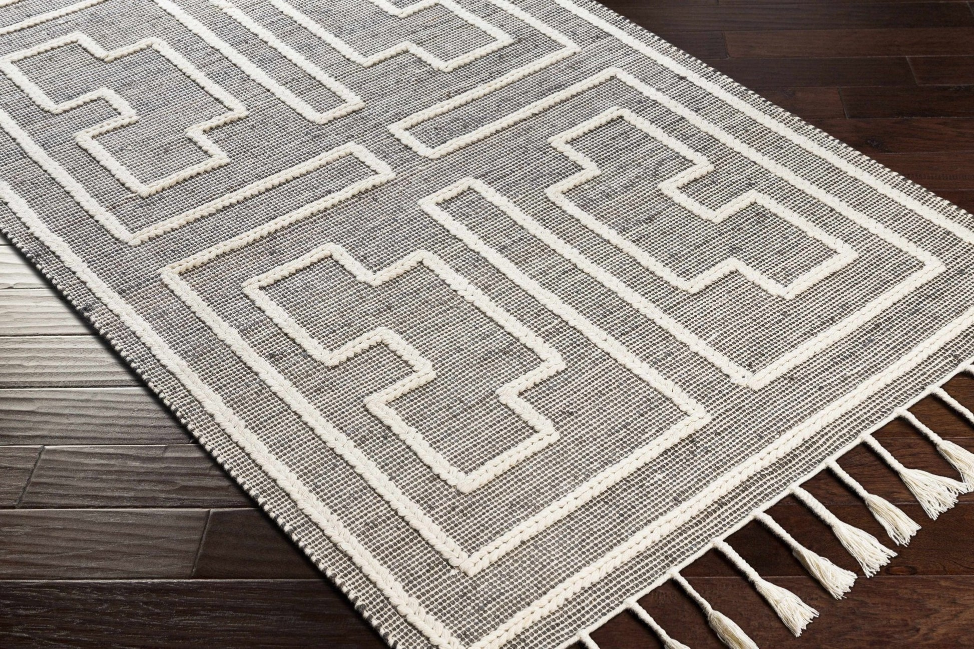 Azra Tasseled Jute&Wool Rug - Quahog Bay Bedding