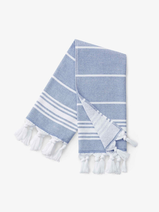 Azul Classic Turkish Hand Towel - Quahog Bay Bedding