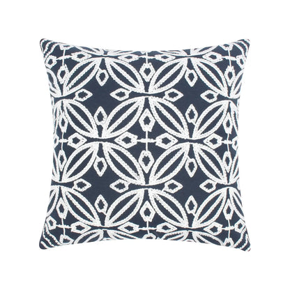 Magnolia Navy Crewel Pillow