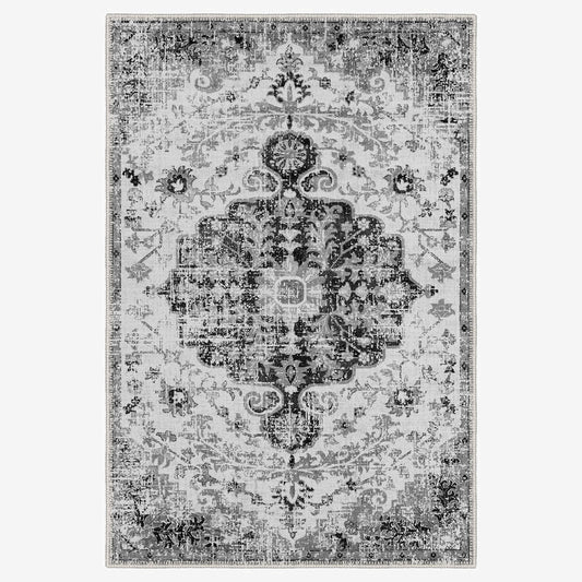 Babia Area Rug - Modern, Stain Resistant, Chenille Cotton Rugs, Non-Slip Base - Quahog Bay Bedding