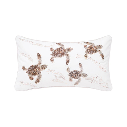 Baby Sea Turtle Indoor/Outdoor Throw Pillow - Quahog Bay Bedding