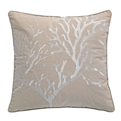 Bahamas Coral Taupe Pillow - Quahog Bay Bedding
