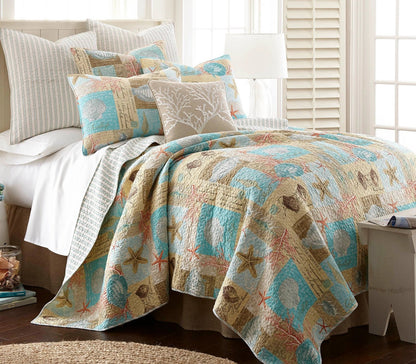 Bahamas Coral Taupe Pillow - Quahog Bay Bedding