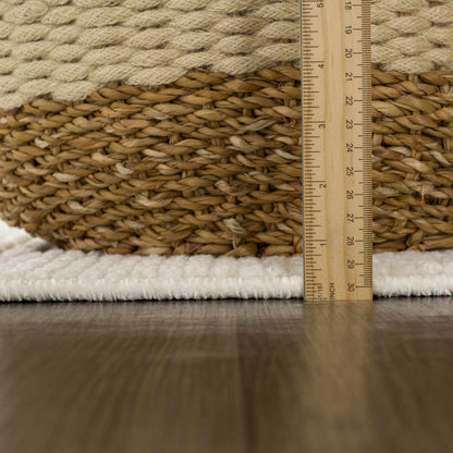 Bahar Cream Washable Area Rug - Quahog Bay Bedding