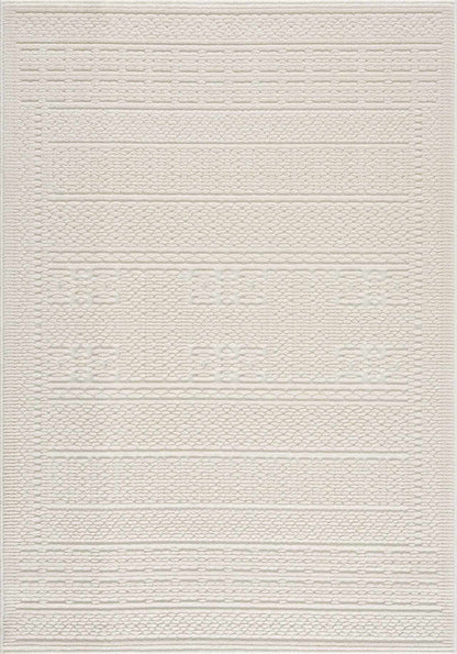 Bahar Cream Washable Area Rug - Quahog Bay Bedding