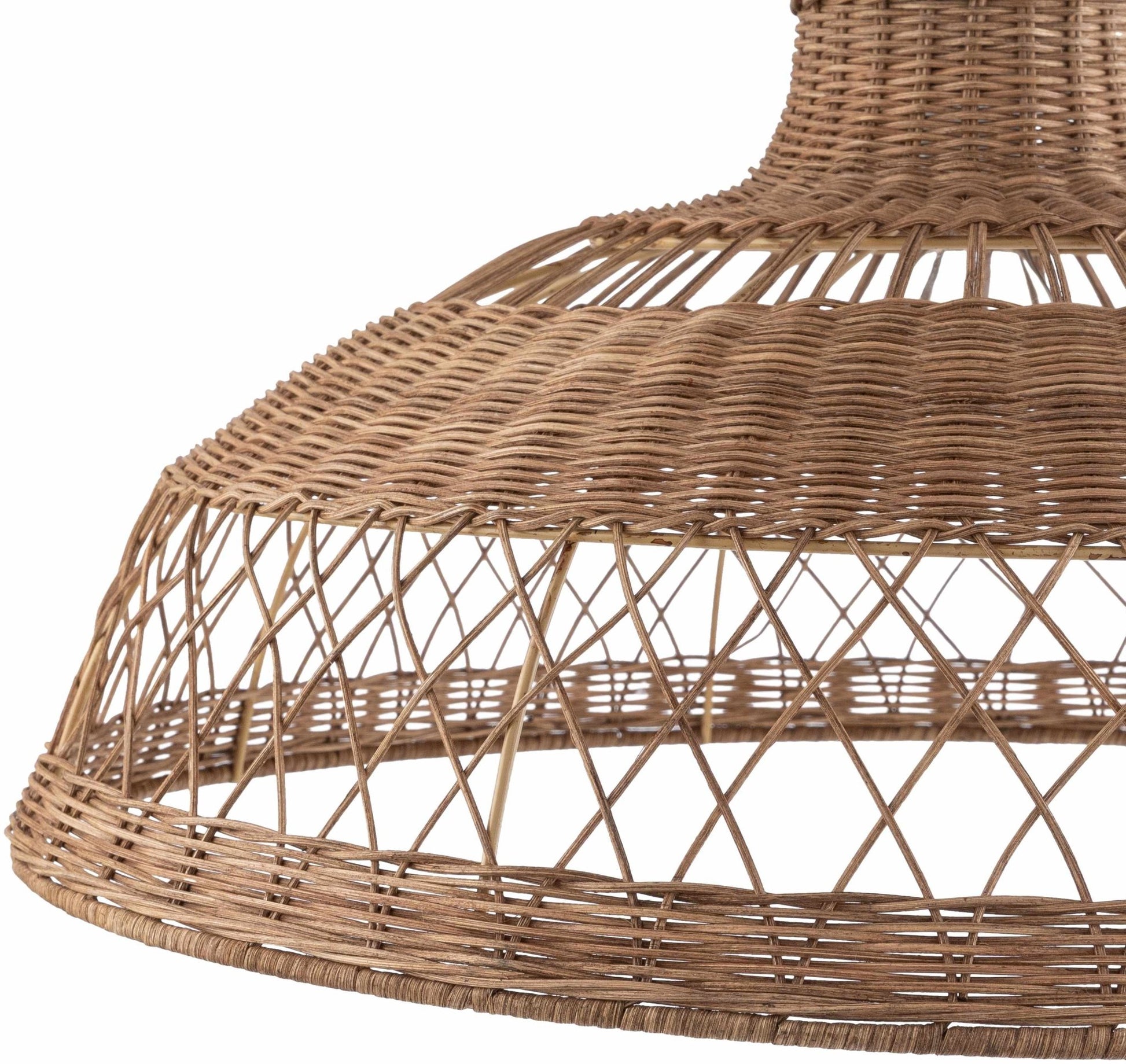 Bailleval Dark Brown Rattan Pendant - Quahog Bay Bedding