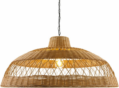 Bailleval Dark Brown Rattan Pendant - Quahog Bay Bedding
